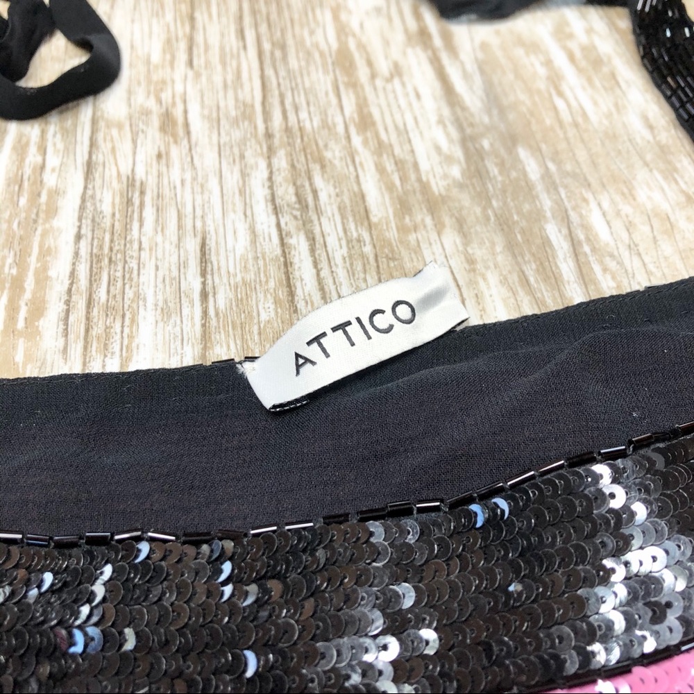 ATTICO Sabrina Sequin Dress Multi Rainbow Mini NWT - Picture 9 of 15